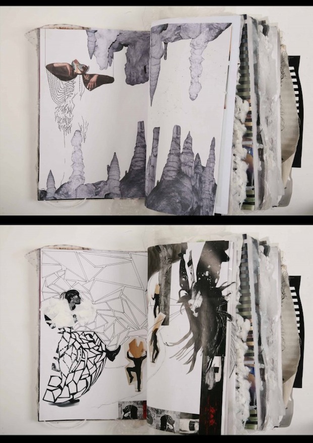 Creative sketchbook by fashion designer Ania Leike | The Book Design Blog